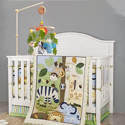 Mobile pour bébé animaux de la jungle, décoration de chambre d'enfant, mobile pour berceau de bébé, décoration d'animaux sauvages, mobile d'animaux sauvages (mobile animaux de la jungle) – Image 3