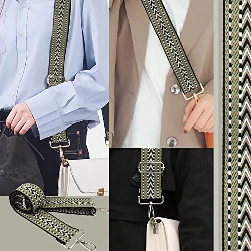 Sangle de sac bandoulière réglable de 5 cm de large 80-140 cm de large - Sangle d'épaule universelle pour sacs à main avec mousqueton – Image 7