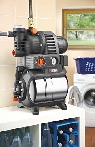 Gardena Groupe de Surpression 5000/5 Eco Inox Premium : Pompe avec Réservoir Sous Pression en Acier Inoxydable, Protection Contre le Fonctionnement à Sec, Débit 4 500 L/H, Économe (1756-20) – Image 2