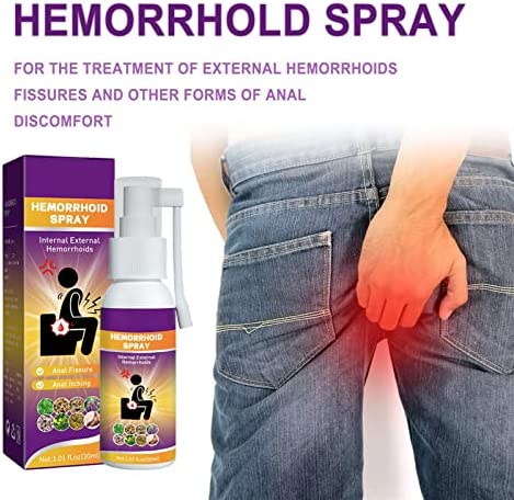 2pcs Spray pour Hémorroïdes, Spray Topique pour Soulager les Hémorroïdes, Soulager L'enflure et Réduire L'inconfort des Hémorroïdes Liquide de Traitement des Hémorroïdes, 30 Ml – Image 3
