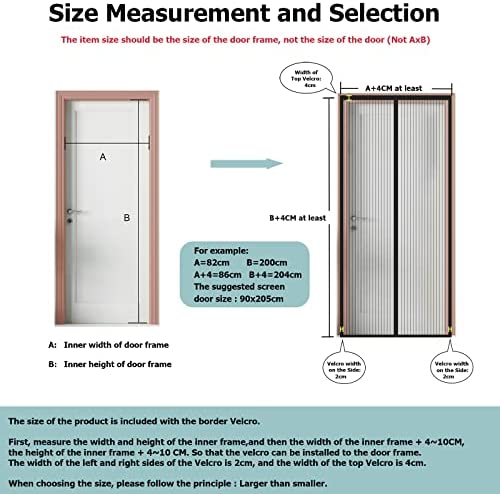 Moustiquaire Porte Fenetre Magnétique 90x215 cm, Rideau Anti Moustique Convient à Toutes les Tailles de Portes de Balcon, de Portes de Salon, de Portes Extérieures, de Portes Coulissantes, etc. Gris – Image 5