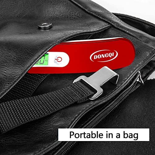 Pèse Bagage Electronique,Balance Numérique Portable Max 50kg/110lb avec Fonction Tare und écran LCD rétroéclairé,Peson de Voyage digital pour bagages,voyages et maison (Rouge) – Image 6