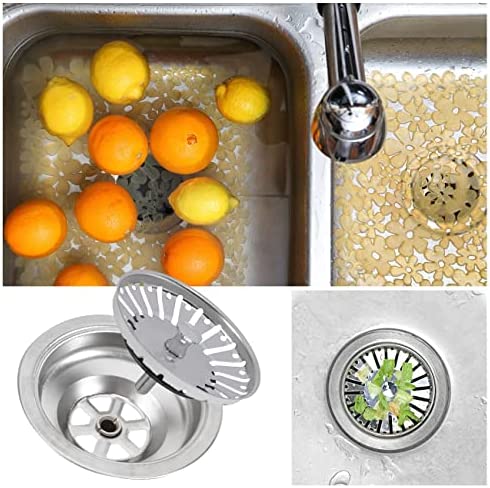 2 Pièces Panier d'évier Ø 84 mm, Bouchon Evier Cuisine INOX Universel, Crépine d'évier de Cuisine Remplacement des Bouchons de Vidange pour Cuisine et Salle de Bain – Image 6