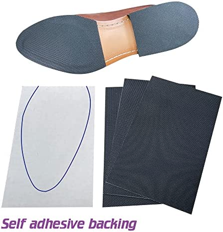 Unikstep Lot de 4 protections pour semelles de chaussures, coussinets antidérapants pour le fond et le talon des chaussures, autocollant de réduction du bruit antidérapant (Black) – Image 3