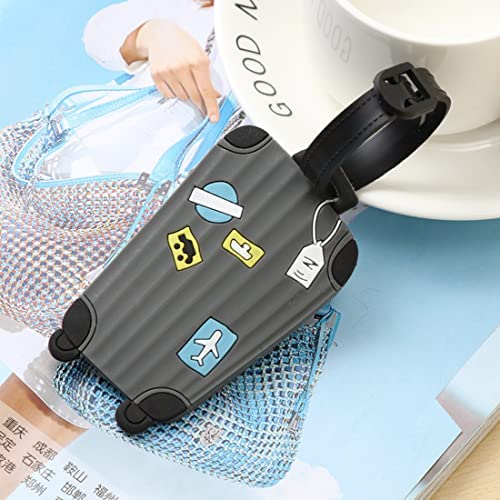 Étiquette Bagage, Étiquettes Valise, Porte Étiquette Bagage, en Alliage D'aluminium avec Cordes en pvc et Porte-Nom pour Prévenir la Perte des Sacs et Valises, 5 Couleurs – Image 4