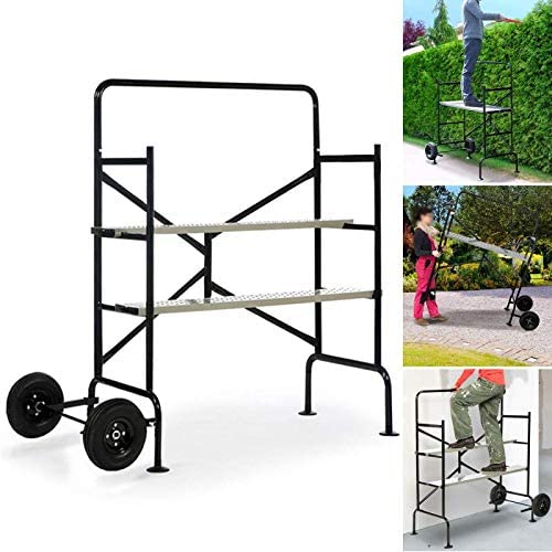Probache - Echafaudage Mobile sur Roues L.140xl.78xH.135 CM avec 2 Plateformes – Image 3