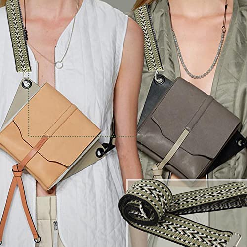 Sangle de sac bandoulière réglable de 5 cm de large 80-140 cm de large - Sangle d'épaule universelle pour sacs à main avec mousqueton – Image 5