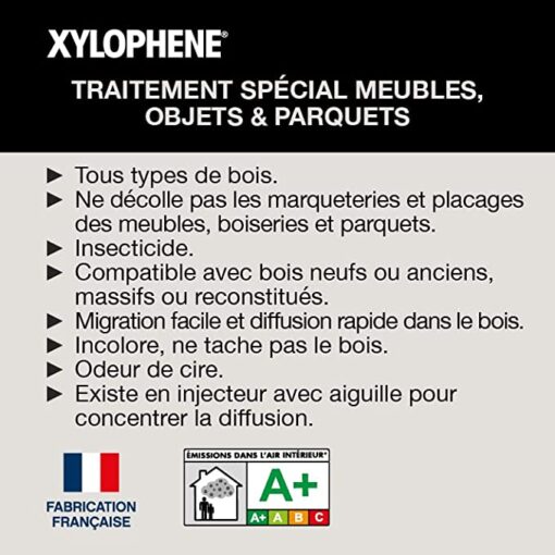 Xylophene 3261543146946 343545 Traitement Aérosol Bois Intérieur Meubles/Objets/parquets, Incolore, 0,4L – Image 2