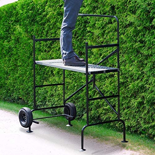 Probache - Echafaudage Mobile sur Roues L.140xl.78xH.135 CM avec 2 Plateformes – Image 2