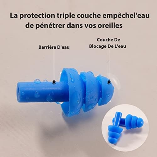 12pcs Boule Quies Silicone Souple, Bouchons d'oreilles Anti Bruit avec Boîte, Boule Quies Reutilisable pour Sommeil Protection auditive voyage pour la natation, la douche, le travail, le sommeil – Image 4