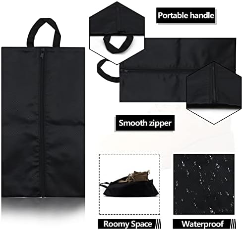 Sacs à chaussures de voyage étanches et portables avec poignée pour homme et femme, Lot de 8 XL nylon, sac à chaussures – Image 3
