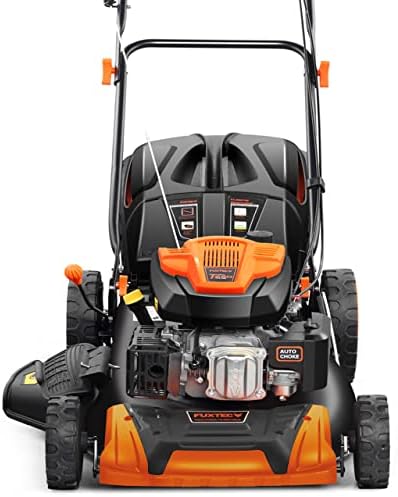 FUXTEC tondeuse thermique FX-RM5196 avec largeur de travail 51cm transmission GT autopropulsée puissante cylindrée 196cm3 Easy Clean 4en1 6CV / 4,4KW mulching/bac de ramssage 60L – Image 6