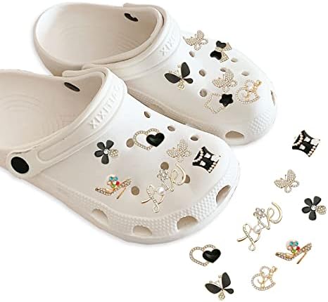 TSHAOUN Breloques de chaussures pour femme, sabots, sandales, breloques tendance en cristal diamant, accessoires croco à paillettes pour adolescentes, filles, femmes, cadeaux de fête d'anniversaire – Image 7