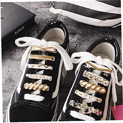 2PCS Chaussures De Bricolage Décoration Charms Lacet Boucle Perles De Chaîne Waves Accessoires Cadeaux pour Les Femmes Fille – Image 4