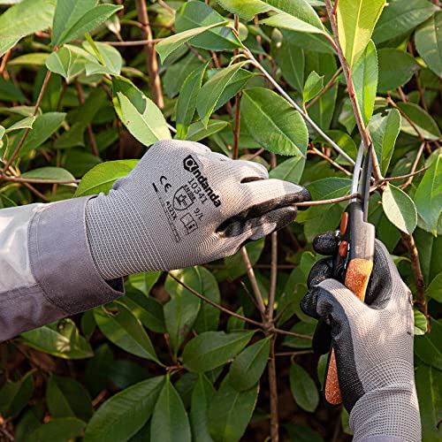 ANDANDA Gants de Travail Enduit de Nitrile, 12 Paires, Provide Revêtement Antidérapant, Excellente Adhérence, Gants Protections, Ideal pour l'Entreposage, la Logistique, l'Assemblage, L – Image 5