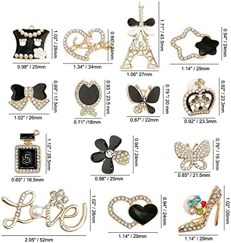 TSHAOUN Breloques de chaussures pour femme, sabots, sandales, breloques tendance en cristal diamant, accessoires croco à paillettes pour adolescentes, filles, femmes, cadeaux de fête d'anniversaire – Image 2