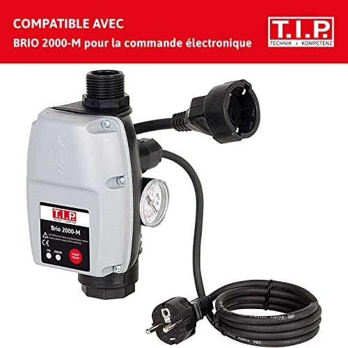 T.I.P. GP 3000 Pompe de Jardin en Acier Inoxidable Débit 2950 l/h Hauteur de Refoulement 42 m Pression d'Eau 4,2 bar Puissance 550 W avec Protection Thermique contre les Surcharges Couleur Argent Noir – Image 5
