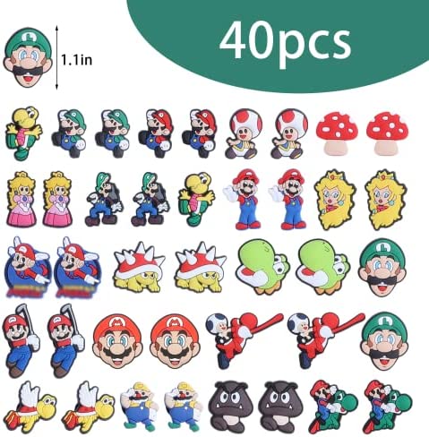 Forninc 40 Pièces Shoe Charms, Charmes de Chaussure,Bijoux de Chaussures,Breloques de Chaussures pour Sabots,Charm Chaussure PVC pour Enfants Cadeau de Fête d'anniversaire. – Image 2