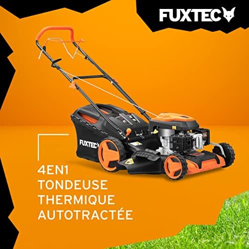 FUXTEC tondeuse thermique FX-RM5196 avec largeur de travail 51cm transmission GT autopropulsée puissante cylindrée 196cm3 Easy Clean 4en1 6CV / 4,4KW mulching/bac de ramssage 60L – Image 2