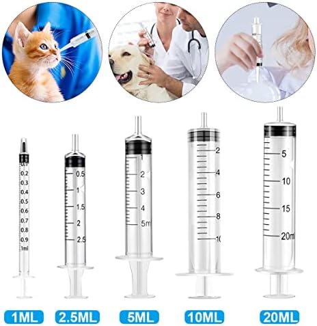 Seringues en plastique, seringue de mesure réutilisable pour le remplissage liquides, seringues sans aiguille pour laboratoire scientifique, médecine pour bébés, alimentation pour animaux de compagnie – Image 5