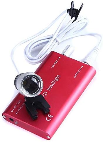 Loupes jumelles portables en verre optique 3,5X-R avec lampe frontale LED (rouge) – Image 4