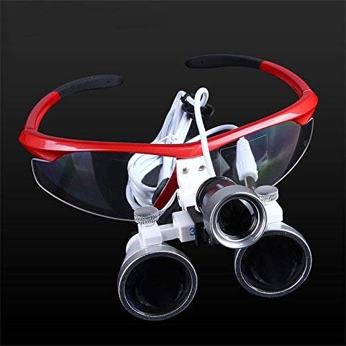 Loupes jumelles portables en verre optique 3,5X-R avec lampe frontale LED (rouge) – Image 7