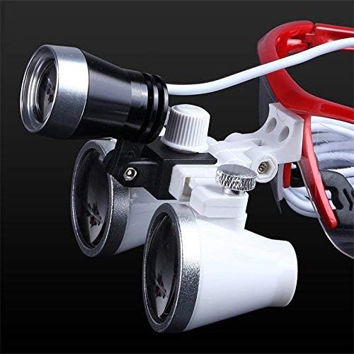 Loupes jumelles portables en verre optique 3,5X-R avec lampe frontale LED (rouge) – Image 6