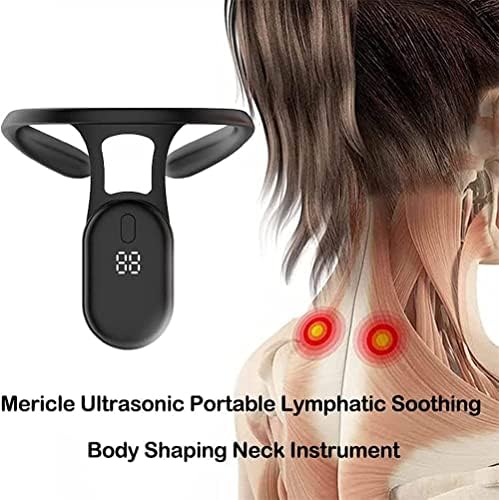 SLIMDEX Lymphatic Drainage Device for Neck, SLIMORY Ultrasonic Lymphatic Soothing Neck Instrument, SLIMORY Ultrasonic Lymphatic Soothing Neck Instrument to Lose Weight (Black) – Image 2