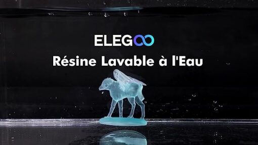 ELEGOO Résine Lavable à l'Eau pour Imprimante 3D LCD Résine à Photopolymérisation UV 405 nm Résine Photopolymère pour des Modèles d'Impression 3D Blanc 500 g – Image 7