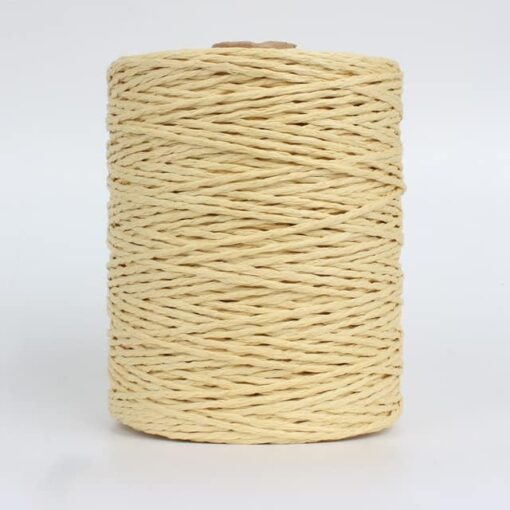 LAMPPE Ruban de Papier de Raphia, Paille de Raphia Naturel 280-300M / Fil de Rouleau pour Tricot à la Main Chapeau au Crochet Sac à Main paniers de Coussin matériel de Tricot Fil coloré – Image 24