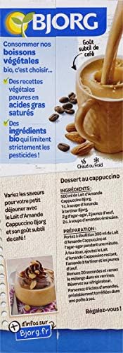 BJORG - Lait d'Amande Cappuccino - Lait Végétal Bio - Pauvre en Acides Gras Saturés - Lot de 6 Briques de 1 Litre – Image 3