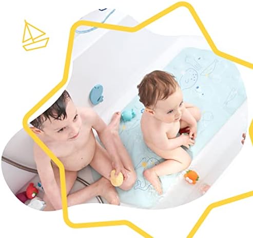 Badabulle Tapis de bain XXL antidérapant avec témoin de température, 91 cm de long – Image 2