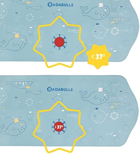 Badabulle Tapis de bain XXL antidérapant avec témoin de température, 91 cm de long – Image 3