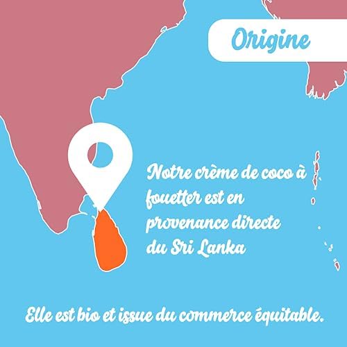 Crème de Coco BIO à Fouetter 24% mg 400ml | Sans additifs | Sans OGM | Vegan | Equitable | Mascarpone | Chantilly | Pâtisserie Facile | Nappage | Tiramisu|Fraisier|Crème Glacée Coco| BASE ORGANIC FOOD – Image 5