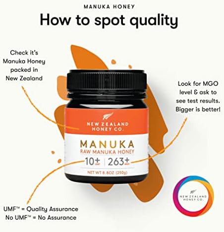 Miel de Manuka MGO 263+ / UMF 10+ de New Zealand Honey Co. | Actif et brut | Fabriqué en Nouvelle-Zélande | 250g – Image 6