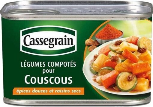 Cassegrain Légumes Couscous Epices Douces et Raisins Secs 375g (lot de 5