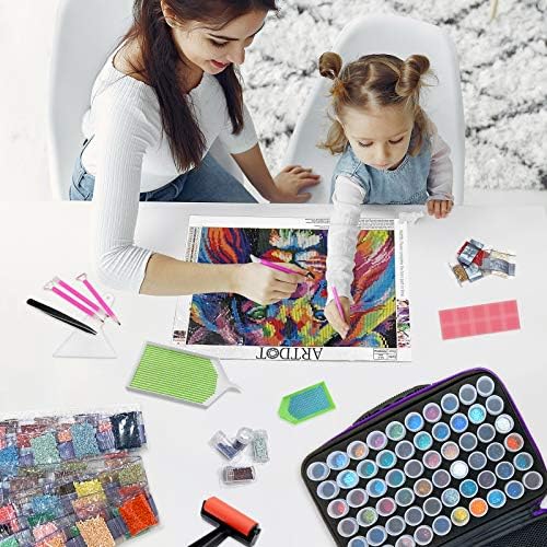 ARTDOT 5D Diamond Painting Accessoires Pierres Rondes, 445 Couleurs 445000 Pièces Daiments Peinture Recommander – Image 6