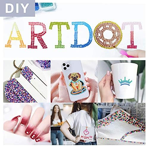 ARTDOT 5D Diamond Painting Accessoires Pierres Rondes, 445 Couleurs 445000 Pièces Daiments Peinture Recommander – Image 5