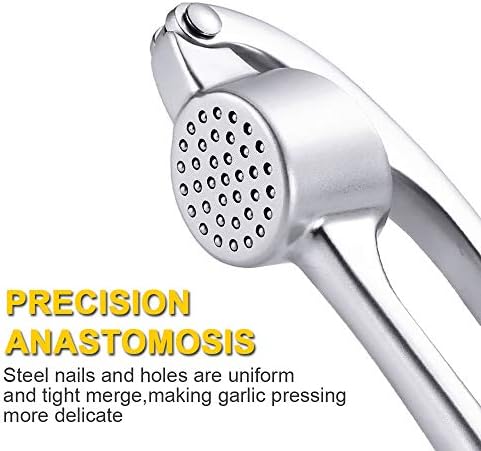 Presse à ail – Concasseur à ail en Trongle avec éplucheur facile, épais et durable en alliage de zinc résistant et poignées faciles à presser pour la maison, la cuisine et la maison. – Image 2