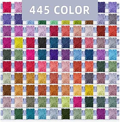 ARTDOT 5D Diamond Painting Accessoires Pierres Rondes, 445 Couleurs 445000 Pièces Daiments Peinture Recommander – Image 7
