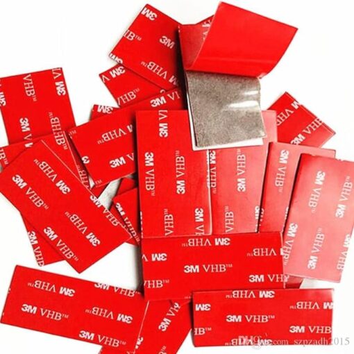 3M VHB Lot de 15 pastilles adhésives double face extra-fort en mousse acrylique rectangulaire Résistance à l'eau et aux hautes températures pour voiture, maison et bureau 25 mm x 50 mm (15 pièces) – Image 2