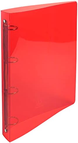 Exacompta - Réf. 51298E - Classeur semi-rigide PP Crystal - 4 anneaux ronds diamètre 30 mm - Dos 40 mm - Dimensions extérieures : 32 x 26,8 cm - A4 Maxi - couleurs aléatoires (lot de 1) – Image 3