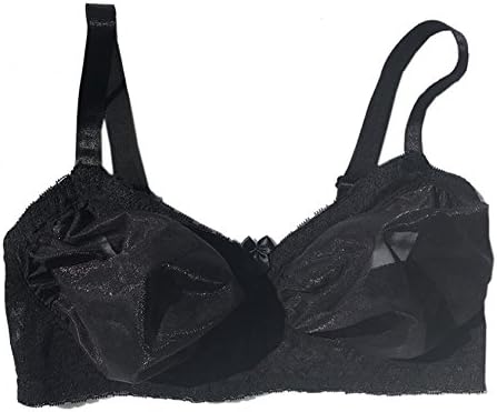 Soutien-gorge à poches en dentelle transparente pour formes de poitrine en silicone pour mastectomie Crossdresser85-85 – Image 6