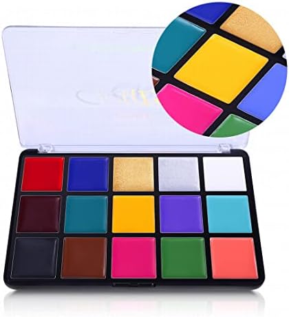 UCANBE Body painting 15 Couleurs Imperméable à l'eau - Peinture Visage Sécurisés Non Toxique - Peinture Corporelle Pour Halloween Cosplay Carnaval Clown – Image 2