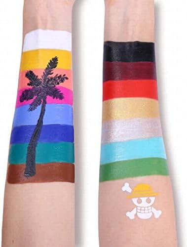 UCANBE Body painting 15 Couleurs Imperméable à l'eau - Peinture Visage Sécurisés Non Toxique - Peinture Corporelle Pour Halloween Cosplay Carnaval Clown – Image 3