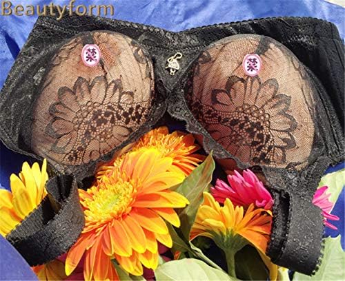 BaronHong Soutien-Gorge sans Fil pour Seins en Faux Mastectomie du Sein en Silicone; Cou Sexy en V Voir à Travers – Image 2