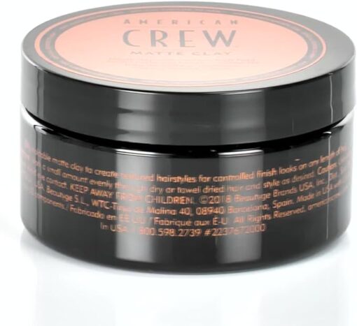 American Crew Matte Clay, Cire Cheveux Homme à l'Argile (85 g), Fixation Moyenne à Forte & Fini Mat et Soyeux, Tous Types de Cheveux, Formule Professionnelle – Image 7