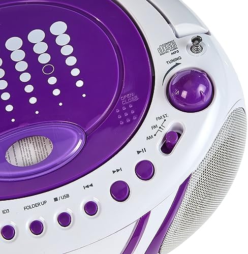 Metronic 477112 Radio / Lecteur CD / MP3 Portable Pop Purple avec Port USB - Violet – Image 4