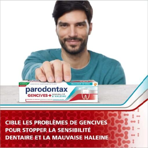 Parodontax Dentifrice Gencives + Sensibilité et Haleine Fraîcheur Intense Aloe Vera et Vegan lot de 2 x 75ml – Image 3