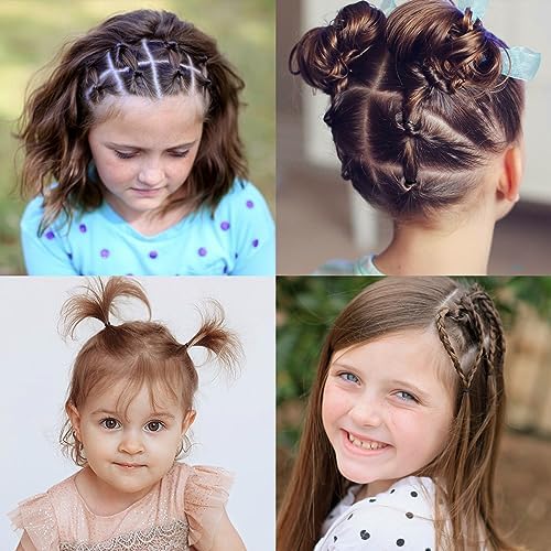 OOTDAY Elastique Cheveux,1000 Pièces petit elastique cheveux, Mini Elastique Caoutchouc pour Cheveux, Tressée pour Petites Dreadlocks, coiffure de mariage, Noir – Image 4